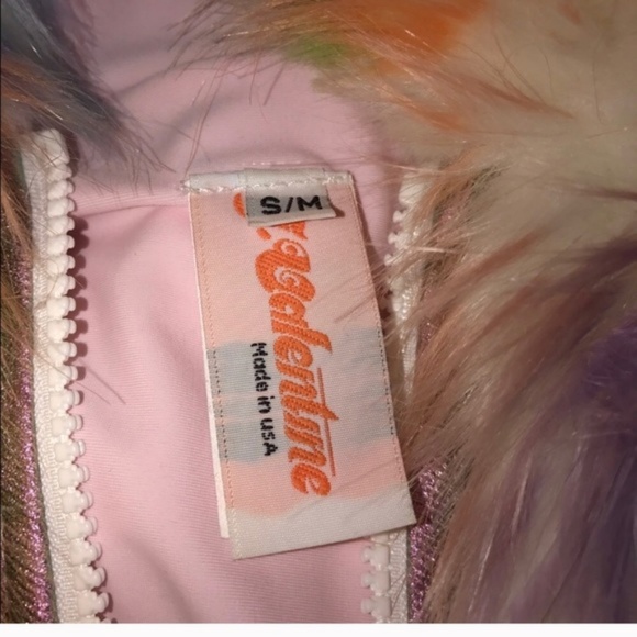 J Valentine Rainbow Flashing Lights Cropped Jacket - Picture 3 of 3